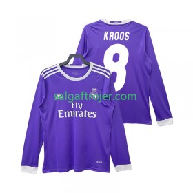 Real Madrid KROOS 8 2016 2017 Fodboldtrøjer Retro Udebanesæt Langærmet